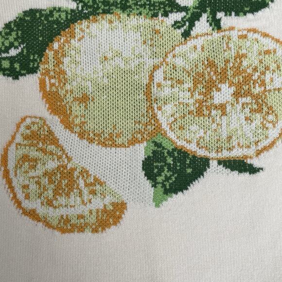 Skies Are Blue Cream Knit Short Sleeve Sweater Lemon Print Women’s Plus 1X NWOT - Picture 11 of 11